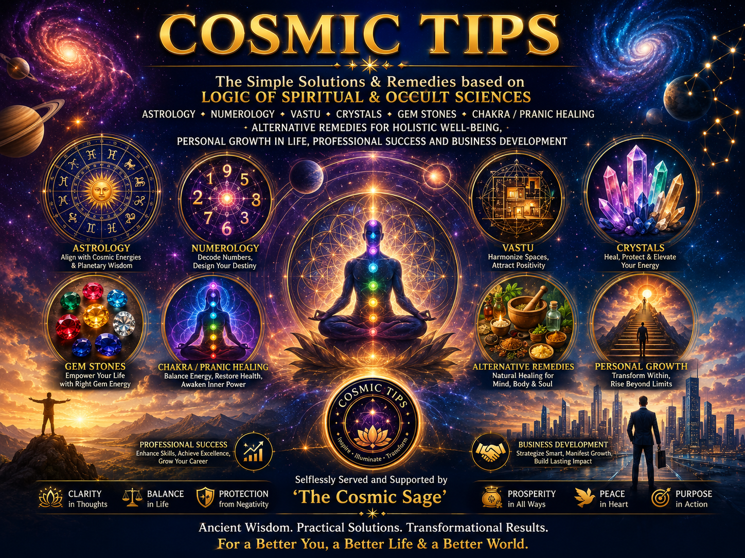 The Cosmic System , Services & Solution for 100xLife Growth + 100xWork Success + 100xBusiness Development